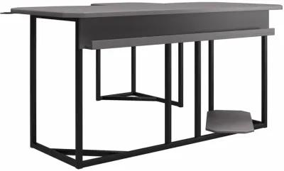 Quest Gaming Reversible L Desk with CPU Stand and Wire Management System