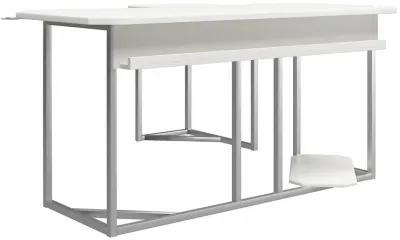 Quest Gaming Reversible L Desk with CPU Stand and Wire Management System