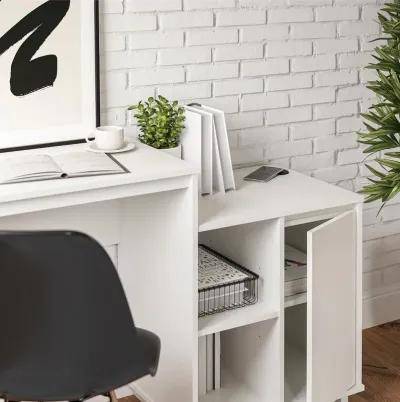 Ravelston Computer Desk and Cabinet Combo with Wireless Charging Port