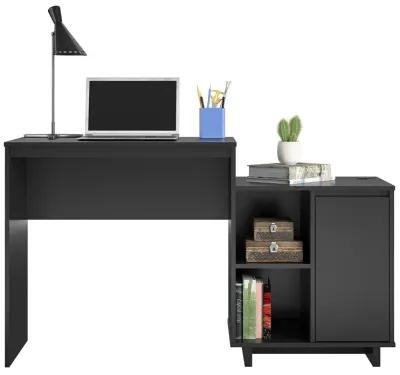 Ravelston Computer Desk and Cabinet Combo with Wireless Charging Port