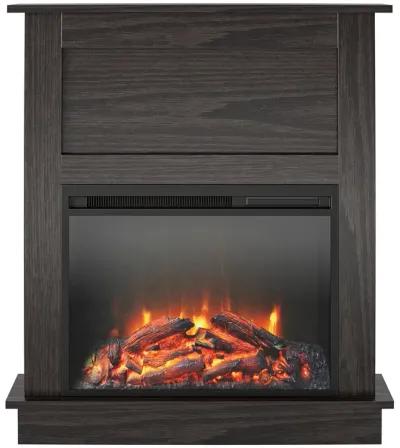 Ellsworth Modern Electric Fireplace with Mantel and 23 Inch Fireplace Insert