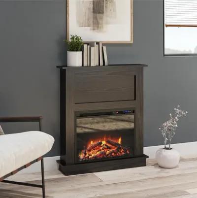 Ellsworth Modern Electric Fireplace with Mantel and 23 Inch Fireplace Insert