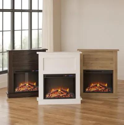 Ellsworth Modern Electric Fireplace with Mantel and 23 Inch Fireplace Insert