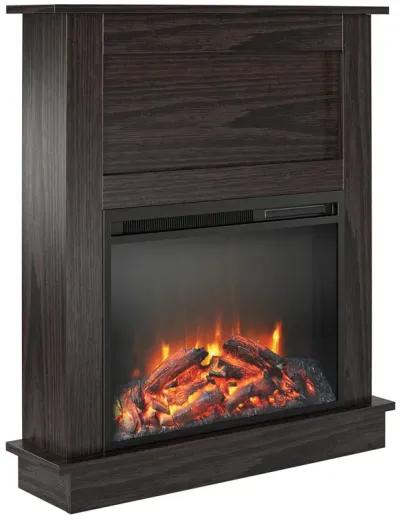 Ellsworth Modern Electric Fireplace with Mantel and 23 Inch Fireplace Insert