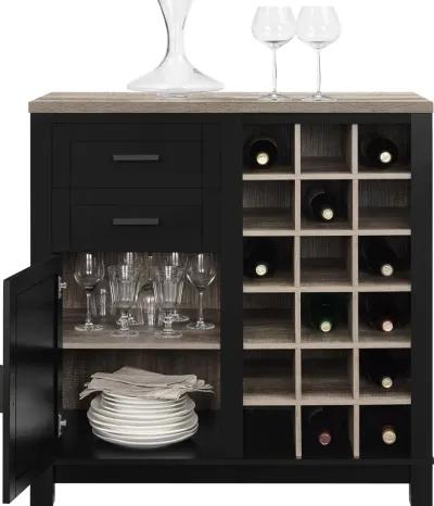 Carver Bar Cabinet with 2 Drawers and 18 Compartments