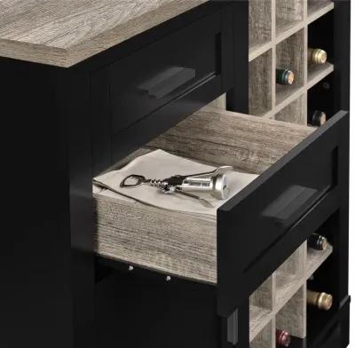 Carver Bar Cabinet with 2 Drawers and 18 Compartments