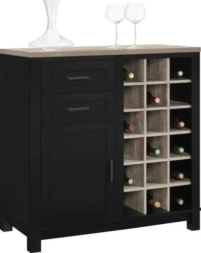 Carver Bar Cabinet with 2 Drawers and 18 Compartments