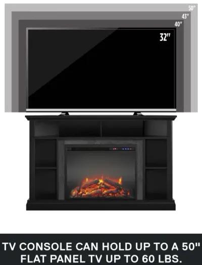 Overland Electric Corner Fireplace for TVs up to 50 Inches