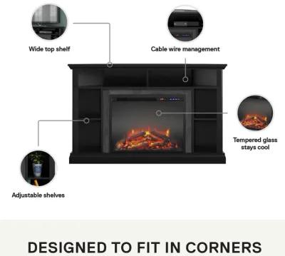 Overland Electric Corner Fireplace for TVs up to 50 Inches