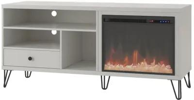 Owen Retro Fireplace TV Stand for TVs up to 65 Inches with Storage Drawer