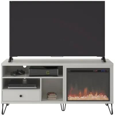 Owen Retro Fireplace TV Stand for TVs up to 65 Inches with Storage Drawer