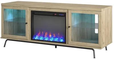 Sydney View Fireplace TV Stand for TVs up to 70 Inches with LED Lighting