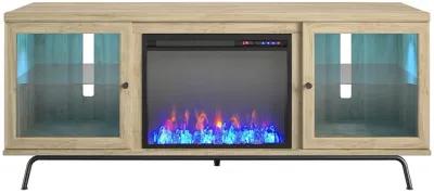 Sydney View Fireplace TV Stand for TVs up to 70 Inches with LED Lighting