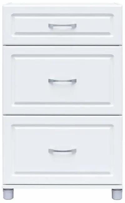 Kendall 24 Inch Multipurpose 3 Drawer Base Storage Cabinet