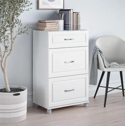 Kendall 24 Inch Multipurpose 3 Drawer Base Storage Cabinet