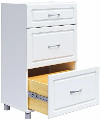 Kendall 24 Inch Multipurpose 3 Drawer Base Storage Cabinet