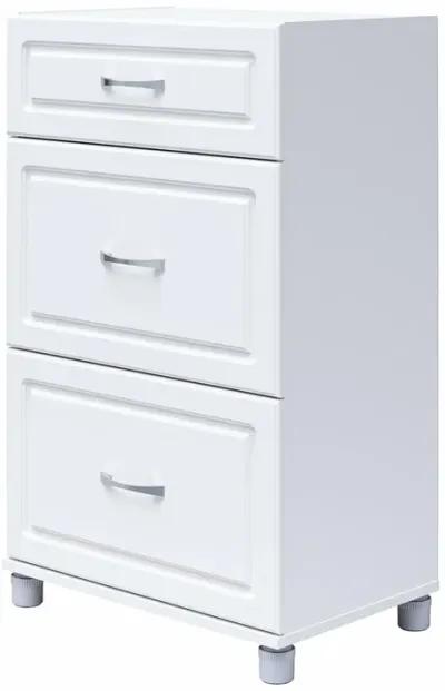 Kendall 24 Inch Multipurpose 3 Drawer Base Storage Cabinet