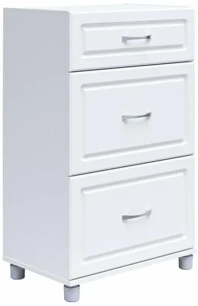 Kendall 24 Inch Multipurpose 3 Drawer Base Storage Cabinet