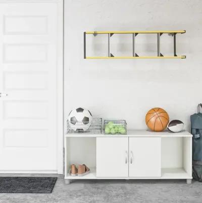 Basin Shoe Storage Bench with Seating Area and Adjustable Feet