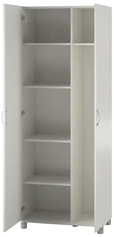 Basin Tall Asymmetrical Storage Cabinet with Adjustable Shelving and Feet