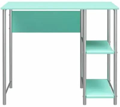 Meridian Metal Computer Desk With 2 Side Storage Shelves