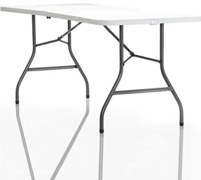 6 ft Fold-in-Half Banquet Folding Table with Handle