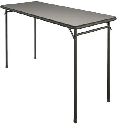 20 Inch x 48 Inch Vinyl Top Serving Folding Table for Indoor/Outdoor