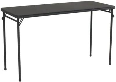 20 Inch x 48 Inch Vinyl Top Serving Folding Table for Indoor/Outdoor