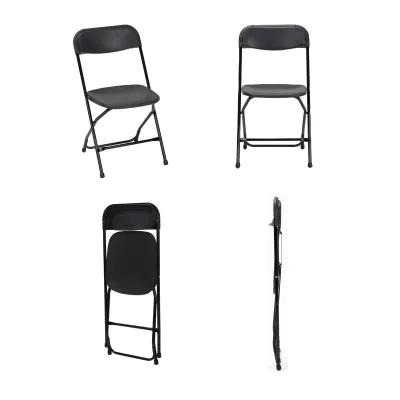 Plastic and Compact Folding Stacking Chairs, Set of 8