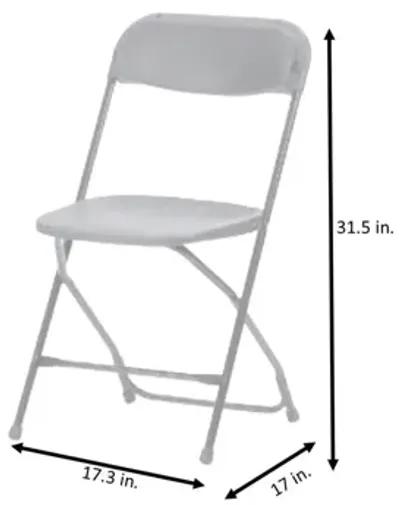 Plastic and Compact Folding Stacking Chairs, Set of 8