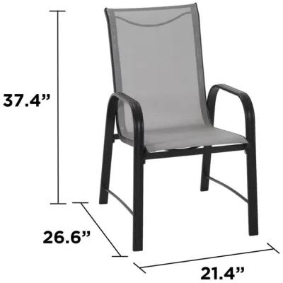 Paloma Outdoor Patio Dining Chairs with Weather Resistant Steel Frame, Set of 6