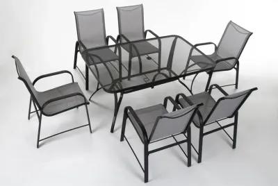 Paloma Outdoor Patio Dining Chairs with Weather Resistant Steel Frame, Set of 6