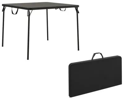 38.5 Inch Indoor and Outdoor Fold-in-Half Card Table with Handle