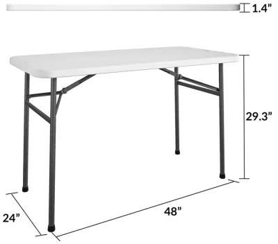 48 Inch Straight Folding Utility Table with 200 lb Weight Capacity