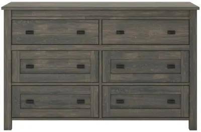 Farmington 6 Drawer Rustic Farmhouse Dresser with Linen Interiors