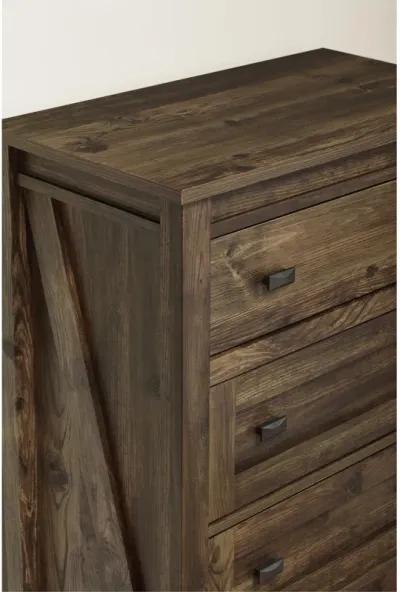 Farmington 4 Drawer Rustic Farmhouse Dresser with Linen Interiors