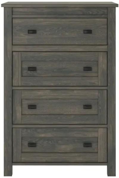 Farmington 4 Drawer Rustic Farmhouse Dresser with Linen Interiors