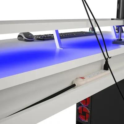 Xtreme Gaming Desk with Riser and LED Lights