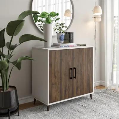 Modern Accent Cabinet with 2 Doors and 4 Storage Shelves