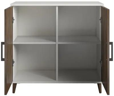 Modern Accent Cabinet with 2 Doors and 4 Storage Shelves