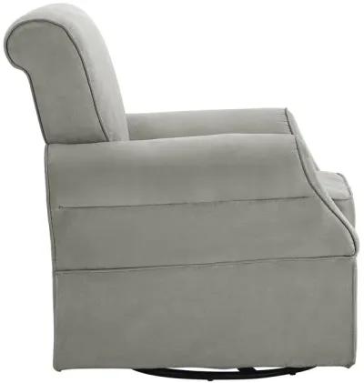 Kelcie Swivel Glider Chair and Ottoman Set with Solid Wood Frame