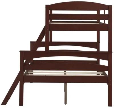 Brady Twin over Full Wooden Bunk Bed Frame with Ladder