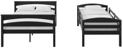 Brady Twin over Full Wooden Bunk Bed Frame with Ladder