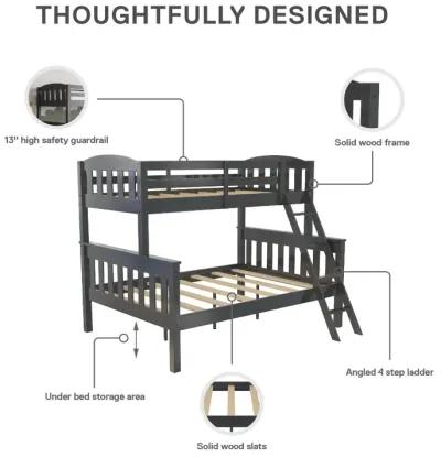 Airlie Twin-Over-Full  Wooden Bunk Bed with Ladder