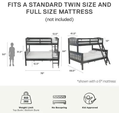 Airlie Twin-Over-Full  Wooden Bunk Bed with Ladder