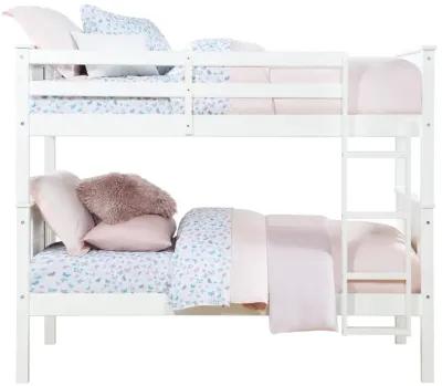 Dylan Wooden Twin over Twin Bunk Bed with Wood Slats