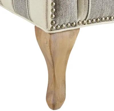 Reva Upholstered Club Accent Chair with Nail Head Trim