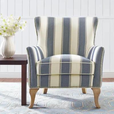 Reva Upholstered Club Accent Chair with Nail Head Trim