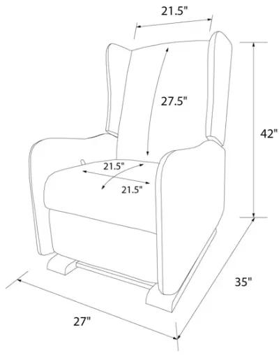 Rylee Upholstered Tall Wingback Glider Recliner Chair