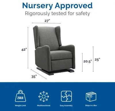 Rylee Upholstered Tall Wingback Glider Recliner Chair